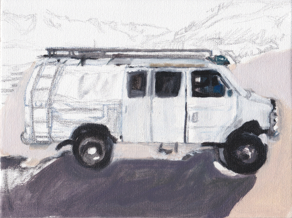 white van painting
